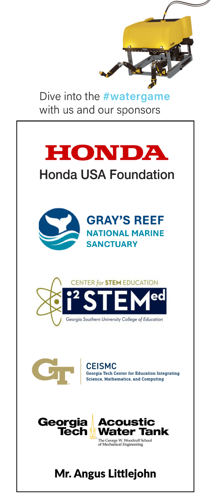 Sponsors of Gray's Reef Southeast MATE ROV Competition